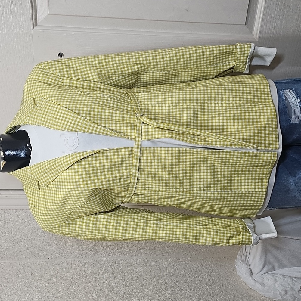 TOPSHOP Yellow Checkered Jacket